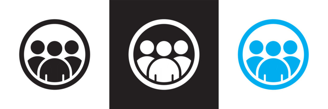 Customer, staff, employee icon.  isolated on white and black background. Vector illustration. EPS 10