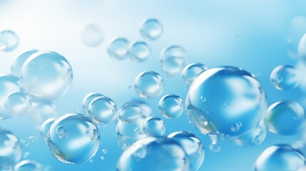 Obraz premium photograph light blue bubble background