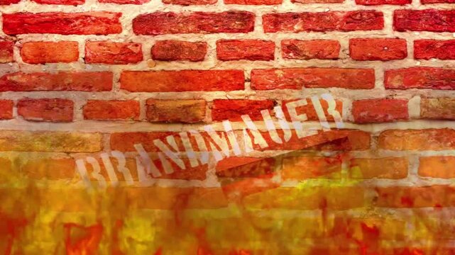 Deutsche Brandmauer als Symbol von der Abgrenzung zur rechtsextremistischen Parteien