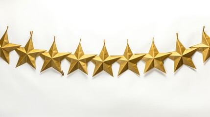 showcase golden star banner white background