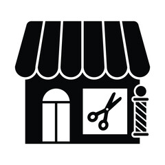 Barber shop building icon vector design template basic RGB