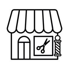 Barber shop building icon vector design template basic RGB