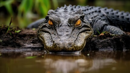 Obraz premium streamlined black caiman