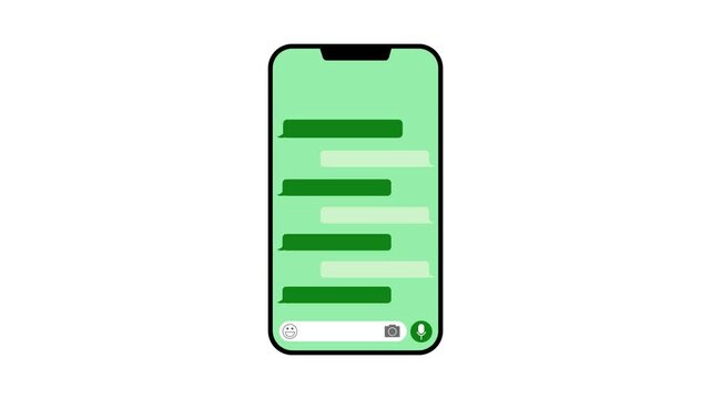 Animated background chat message mobile phone