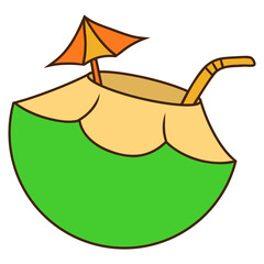 coconut drink. summer refreshment beverage