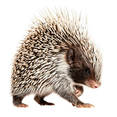 Fototapeta premium hedgehog in front of white