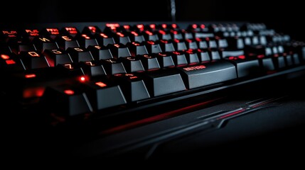 Fototapeta premium contrast dark keyboard