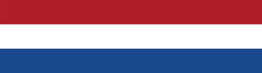 Flag of Netherlands. Netherlands flag long banner digital vector illustration