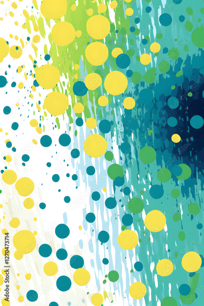 Wall mural yellow green blue and white funky texture design abstract geometric pattern graphics poster backgrou
