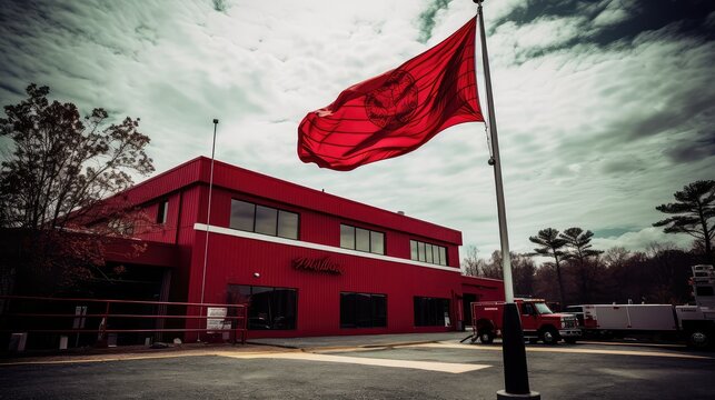 emergency thin red flag