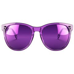 Purple Sunglasses 3D Render Icon with Stylish Frame and Reflective Lens, Isolated on transparent background 
