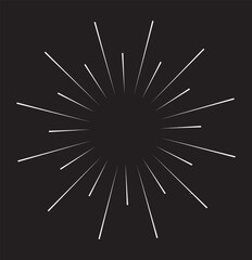 Fototapeta premium Radial circle lines. Sparkle Circular radiating lines. Sign Sun star rays symbol. Abstract geometric shapes. Variety Design. Vector illustration isolated on white background. EPS10
