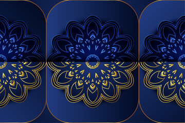 Stylized Lotus Flower and Mandala Design


