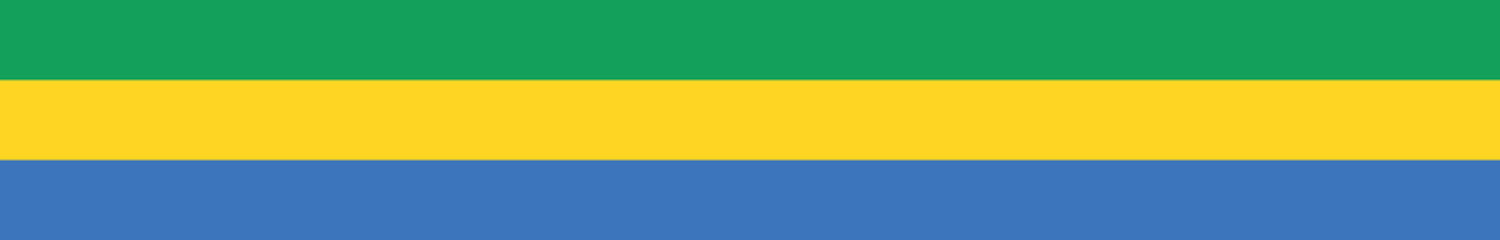 Fototapeta premium Flag of Gabon. Gabon flag long banner digital vector illustration