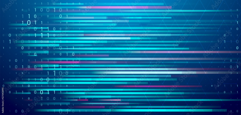 Poster abstract big data code representation. modern high-tech data background. graphic concept for your de