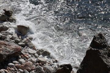 Rocky clear water. High quality photo