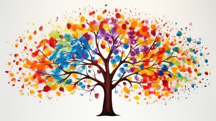 Obraz premium unique handprint tree