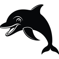 Fototapeta premium dolphin isolated on white background