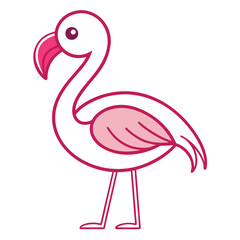 pink flamingo vector illustration