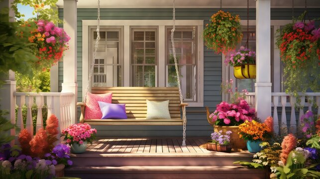 baskets home in spring