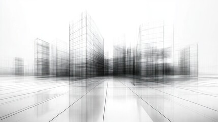 Cityscape, architectural design, rendering, futuristic,  white background, urban planning, presentation