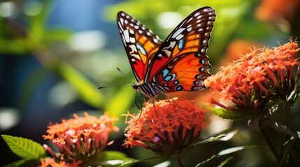 Obraz premium close butterfly orange