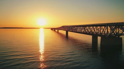 Obraz premium Bridge at Sunset