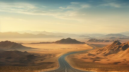 Fototapeta premium landscape beautiful road usa