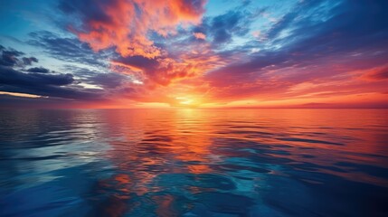 Obraz premium peaceful blue and orange fire