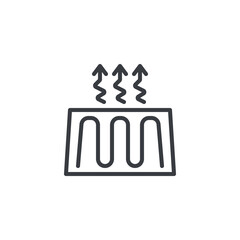 Radiant Heating line icon