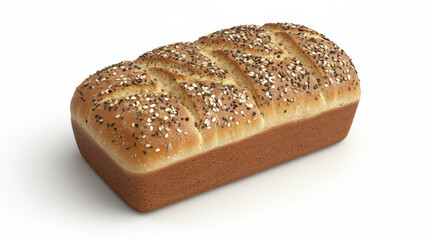 Fresh multigrain bread loaf with visible seeds, perfect for healthy meals. This delicious bread features golden crust and soft interior, ideal for sandwiches or toasting