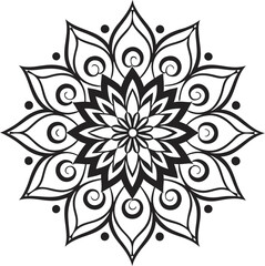 Ornamental design mandala vector, Mandala Art, Mandala Design, Mandala Minimalist and Flat Logo Vector