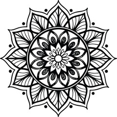 Ornamental design mandala vector, Mandala Art, Mandala Design, Mandala Minimalist and Flat Logo Vector