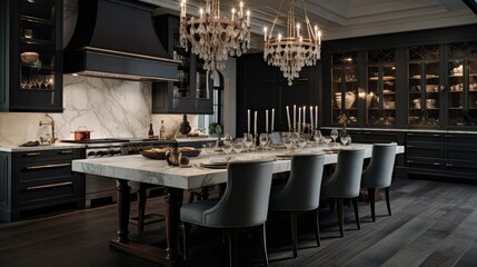 marble kitchen interior