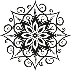 Ornamental design mandala vector, Mandala Art, Mandala Design, Mandala Minimalist and Flat Logo Vector