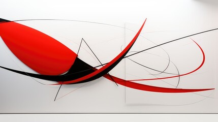 black abstract red design