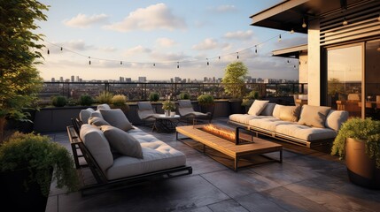 Fototapeta premium terrace top of house