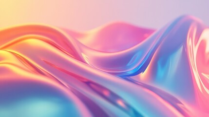 Naklejka premium Abstract Close-Up of Folds with Iridescent Colors and Reflections