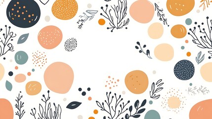 Abstract Artistic Floral Circle Pattern Design