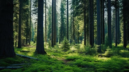 Obraz premium nature green forest background