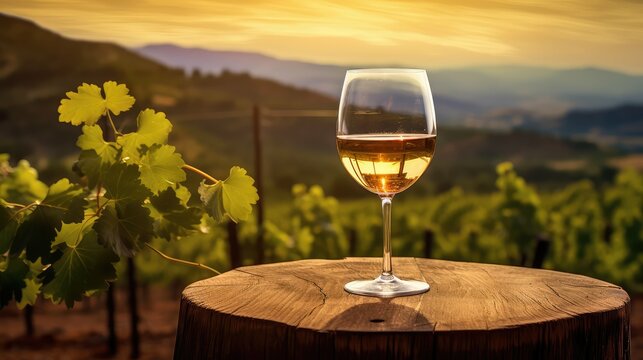 picturesque wine glass