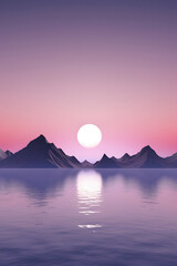 Fototapeta premium purple mountains landscape abstract graphic poster background