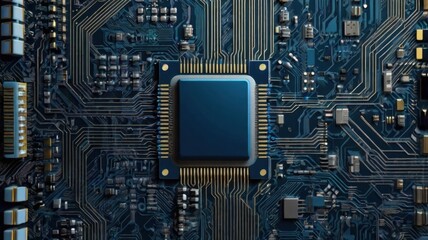 A futuristic digital background featuring an abstract AI-inspired circuit board design. Glowing lines, intricate patterns, and high-tech elements create a visually striking and modern technology-theme