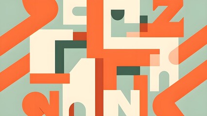 Retro contrasting creative pattern