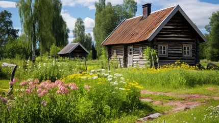 Fototapeta premium traditional swedish house