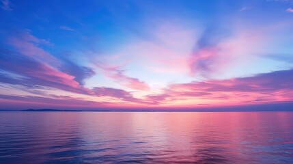Fototapeta premium glow blue sky sunset