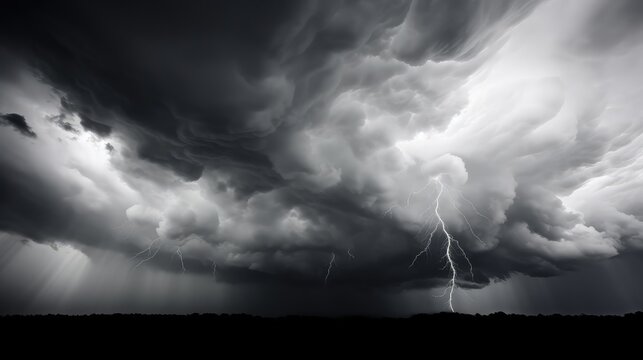 sky black clouds on white