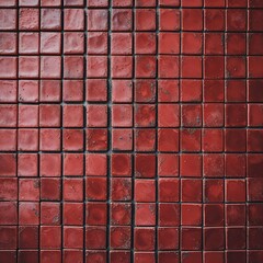 style and type of a tiled layout, consisting of a grid of square tiles. Each tile is a rich, earthy red color with subtle variations in shade, giving a natural and rustic appearance.