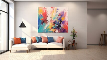 abstract blank wall and floor
