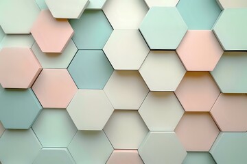A colorful wall made of hexagons
